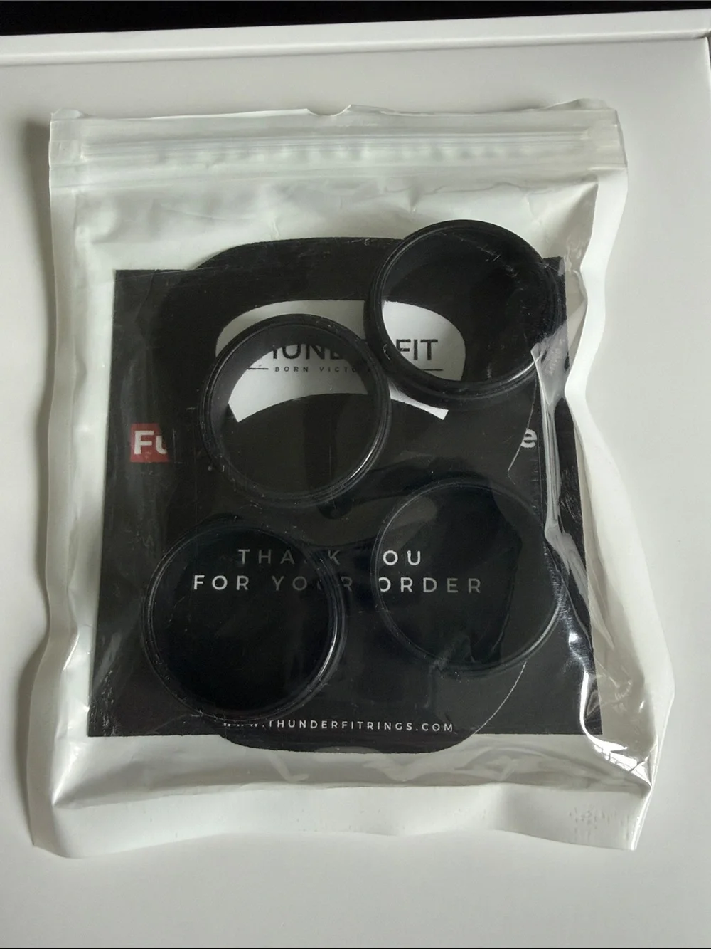 ThunderFit Silicone Ring Set Size 13 Black Wedding Bands 4 Pack